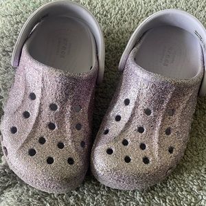 Light purple girls crocs, barely worn before growing out of them.